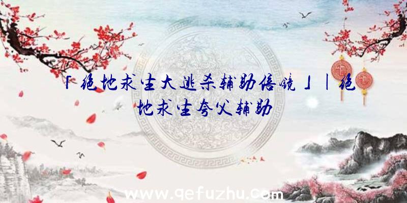 「绝地求生大逃杀辅助倍镜」|绝地求生夸父辅助